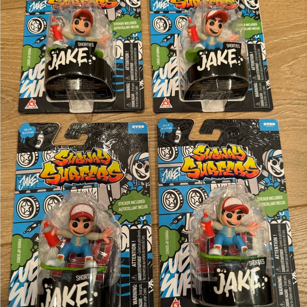 Subway surfers shorties - Jake - 4 individually packaged - brand new in package